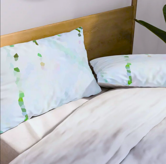 Easy breezy bluesy grasses pillow shams