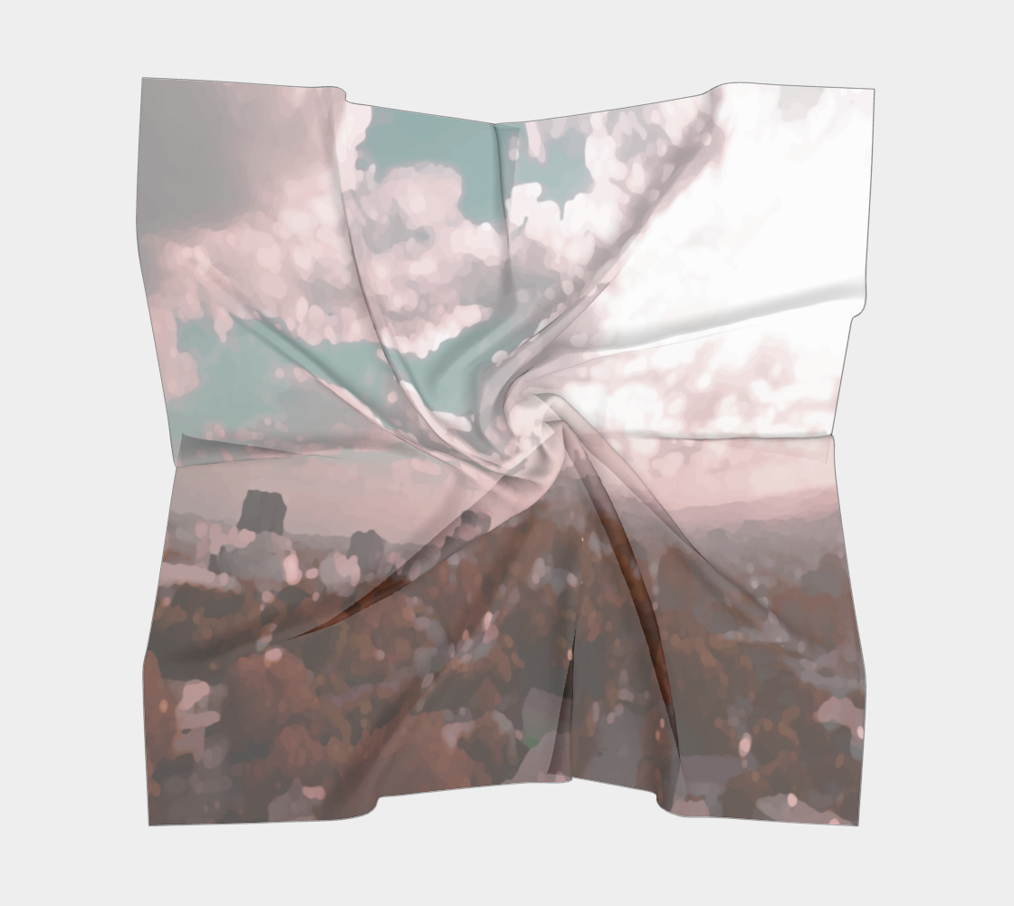 Lazy late afternoon cityscape square scarf