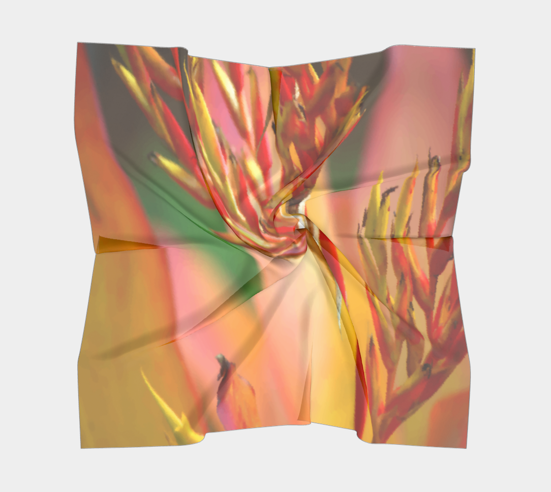Tequila sunrise floral square scarf