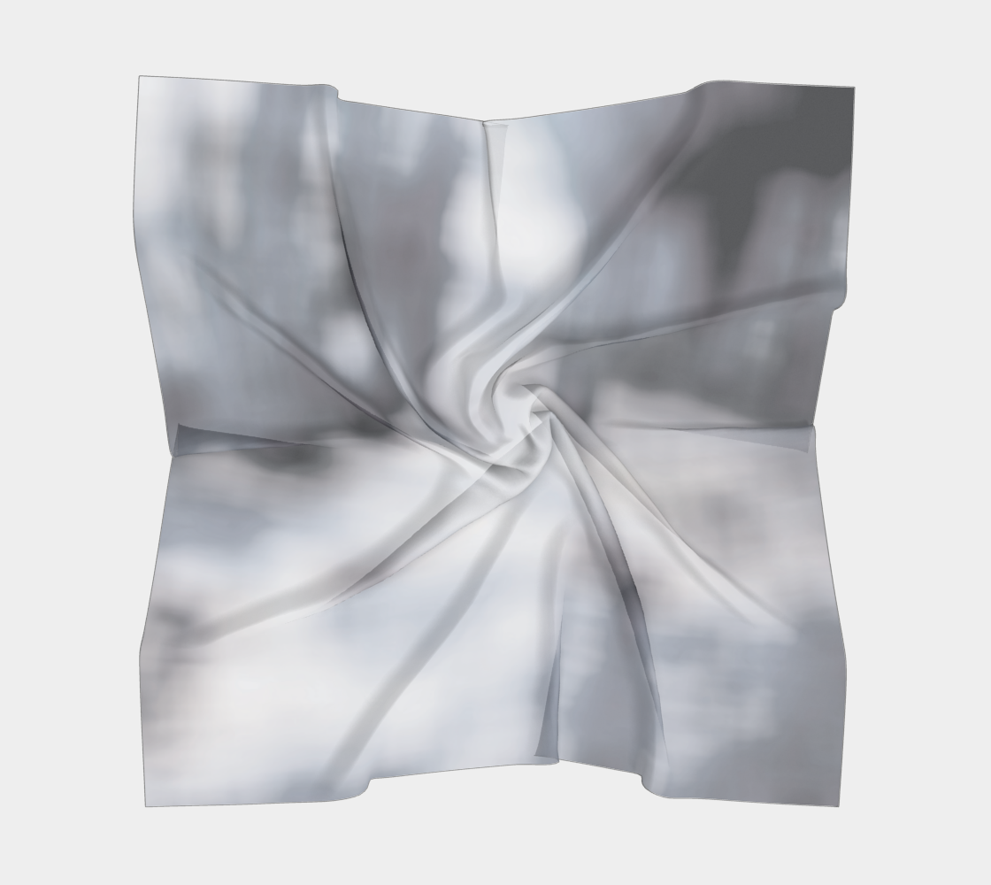 Shibori forest in shades of gray square scarf