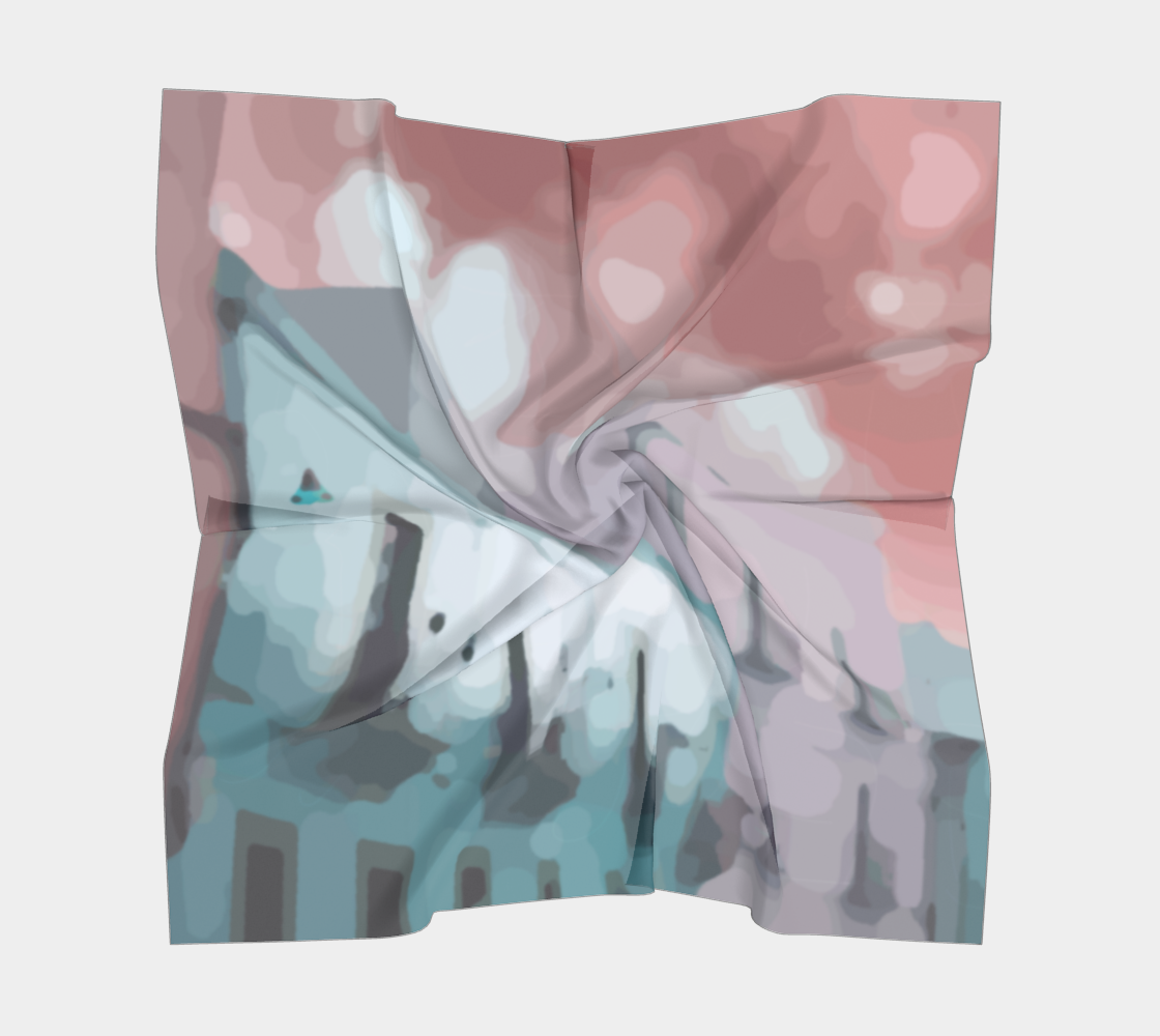 Red skies at night square scarf