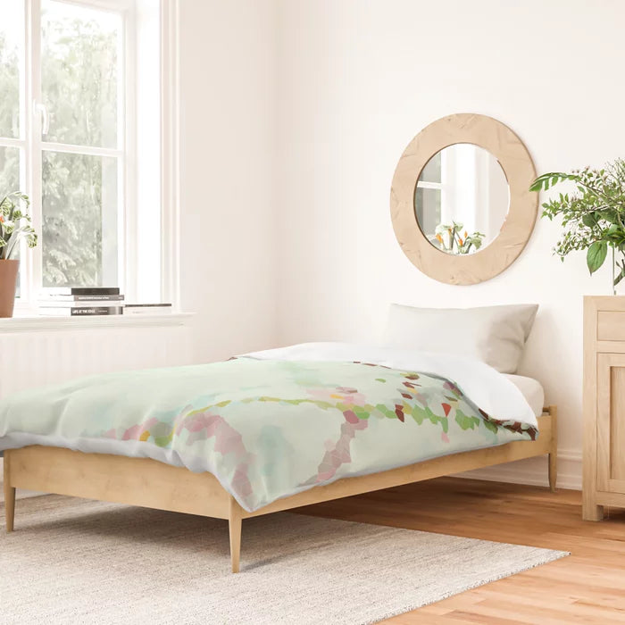 Easy breezy minty grasses duvet cover