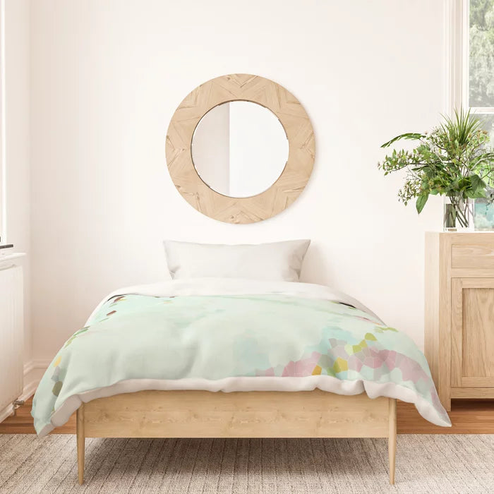 Easy breezy minty grasses duvet cover