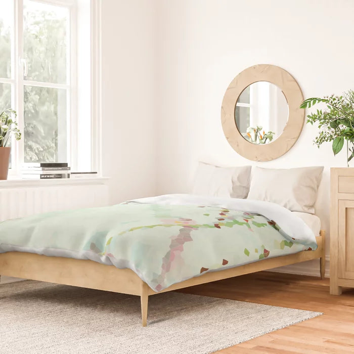 Easy breezy minty grasses duvet cover