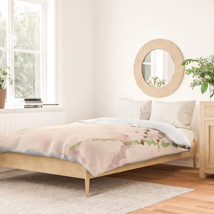 Easy breezy rosy grasses duvet cover