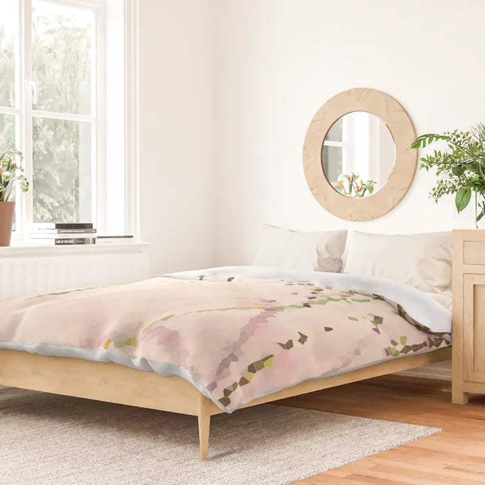 Easy breezy rosy grasses duvet cover