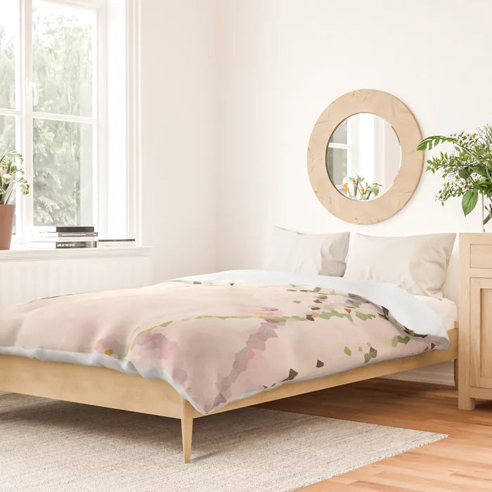Easy breezy rosy grasses duvet cover