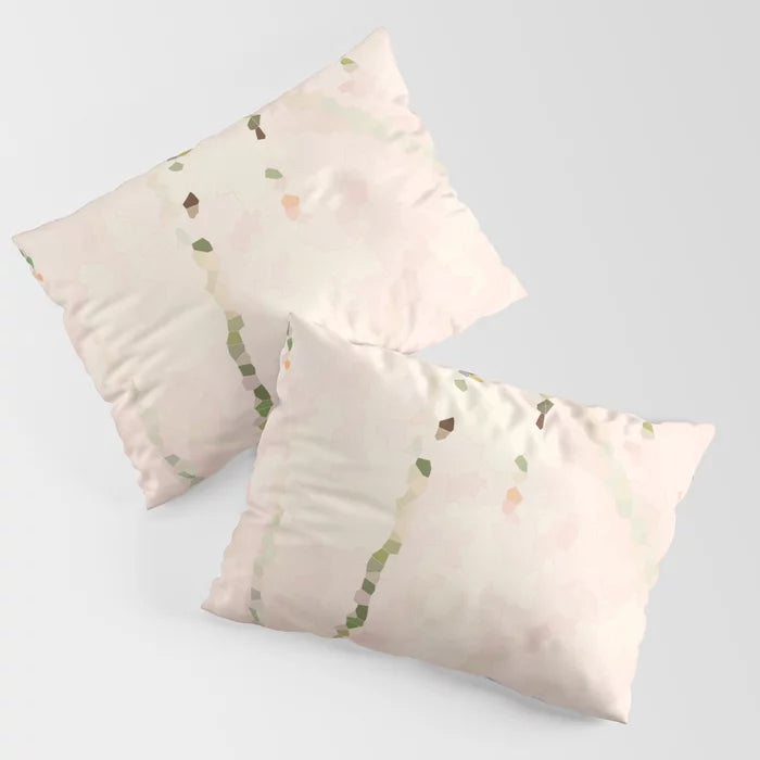 Easy breezy rosy grasses pillow sham
