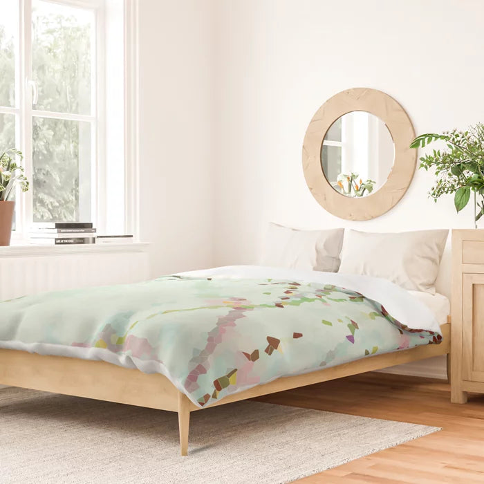 Easy breezy minty grasses duvet cover