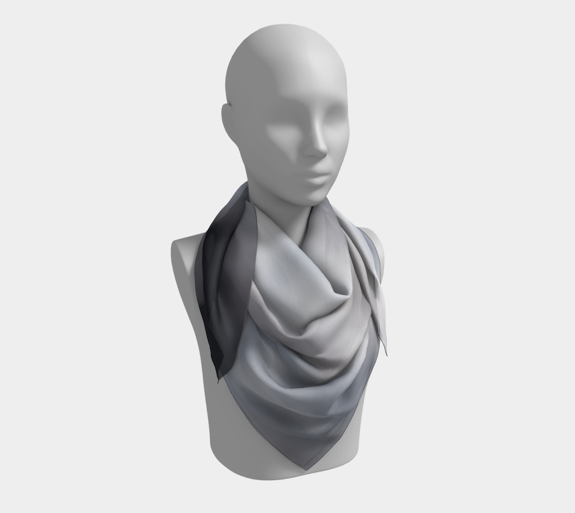 Shibori forest in shades of gray square scarf