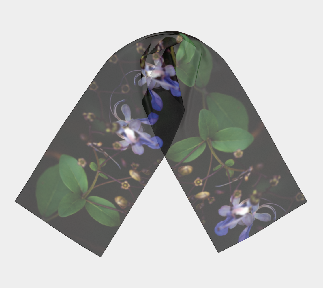 Orchids peering out of the darkness oblong scarf