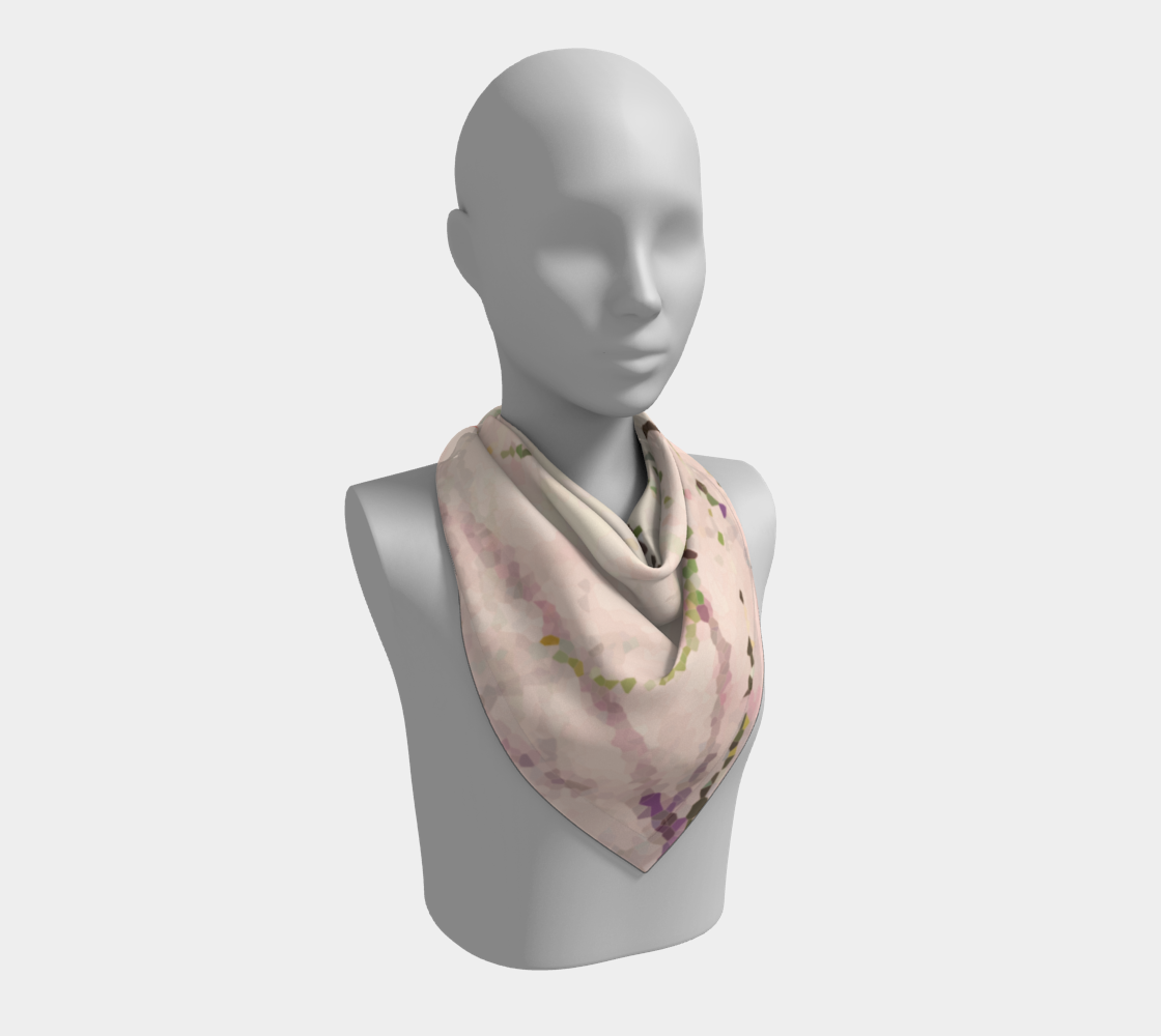 Easy breezy rosy grasses square scarf