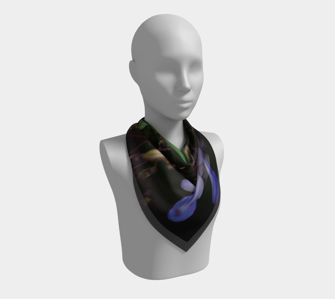 Orchid in the darkness square scarf