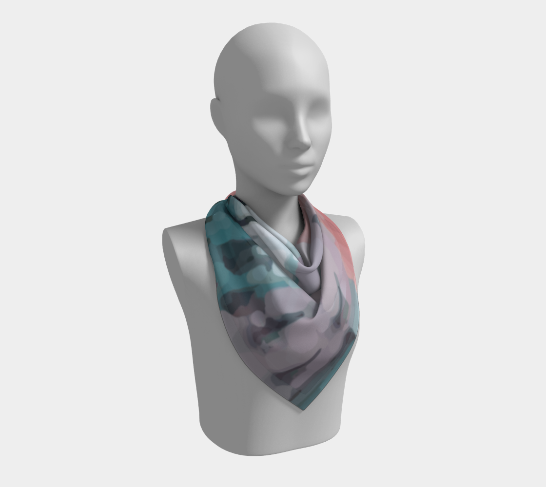 Red skies at night square scarf