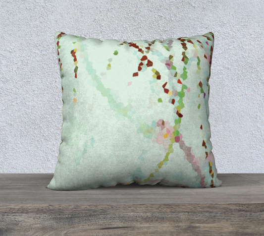 Easy breezy minty grasses 22 x 22 pillow cover
