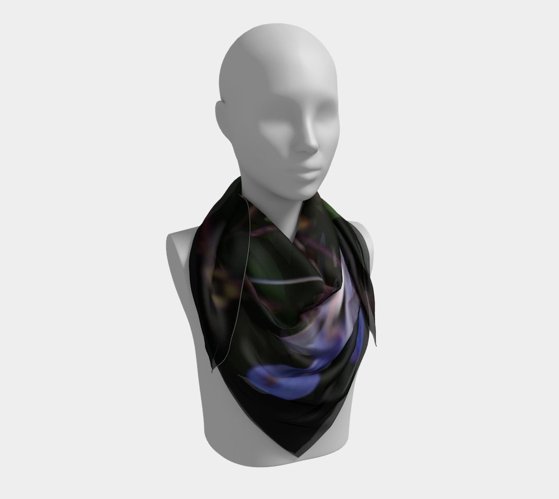 Orchid in the darkness square scarf