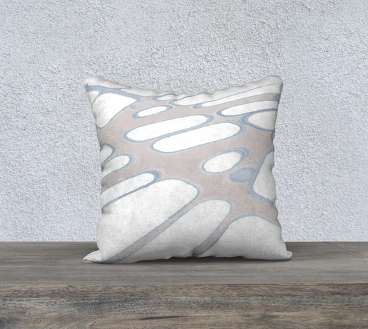 Shadows on pavement in shades of beige 18 x 18 pillow case