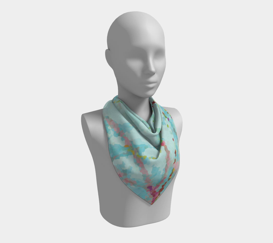 Easy breezy colorful grasses square scarf