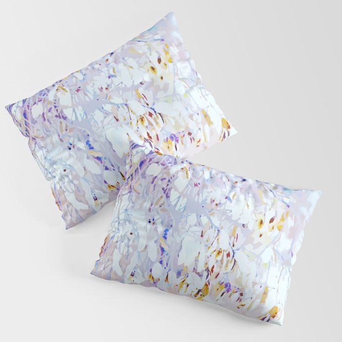 Tangle of twigs in kaleidoscope pillow sham