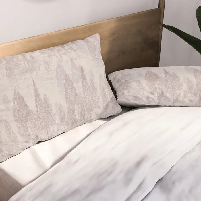 Meandering through the rosy forest pillow shams