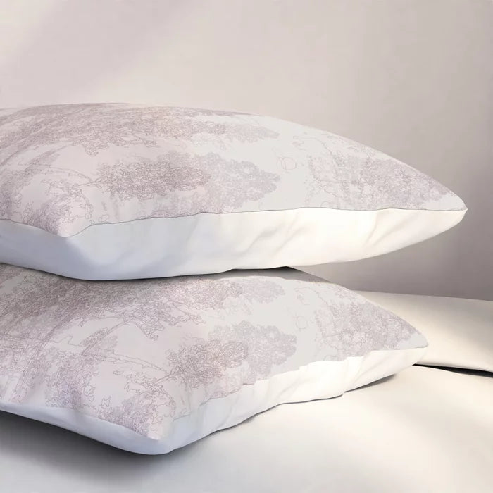 Meandering through the rosy forest pillow shams