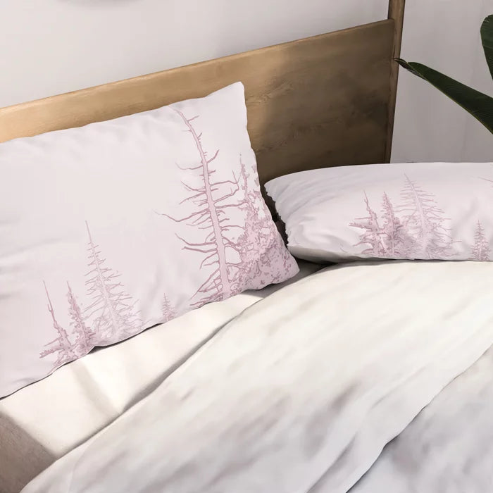 Icy forest in shades of lilac pillow sham