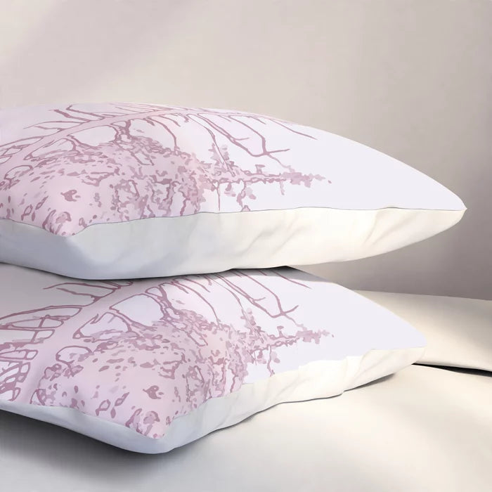 Icy forest in shades of lilac pillow sham