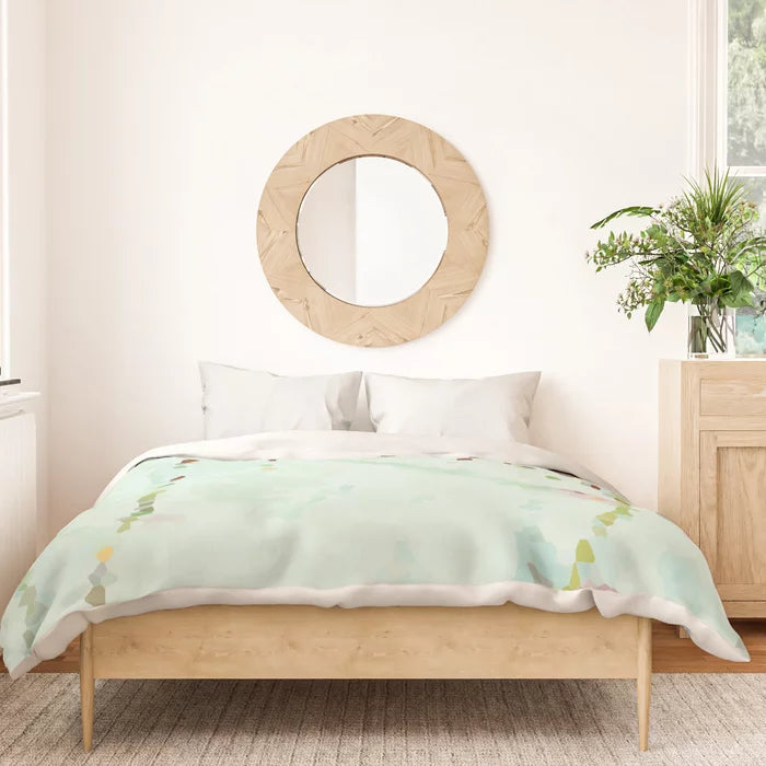 Easy breezy minty grasses duvet cover