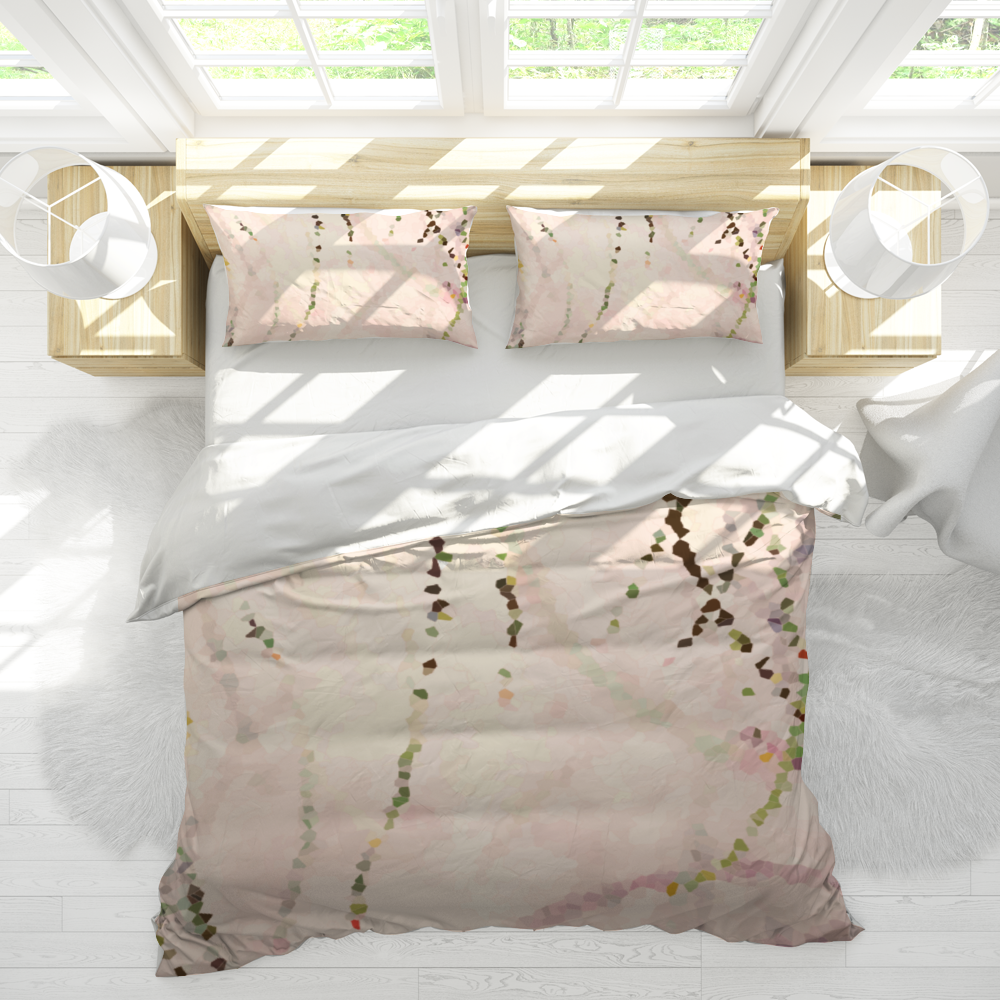 Easy breezy rosy grasses duvet cover