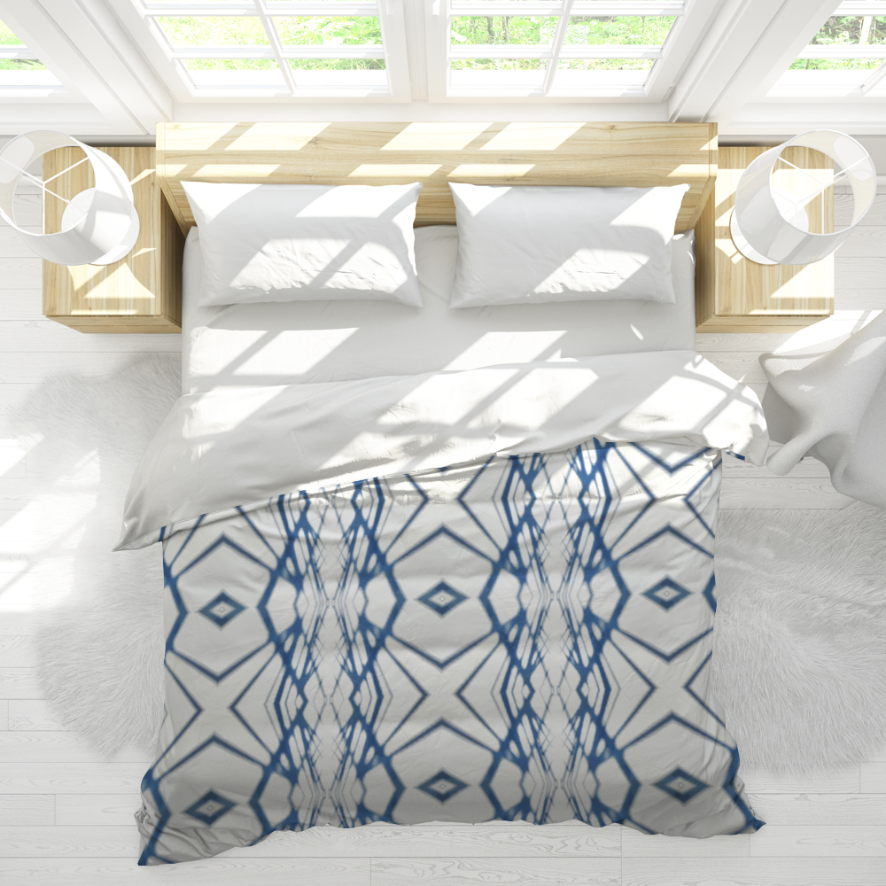 Indigo shadows duvet