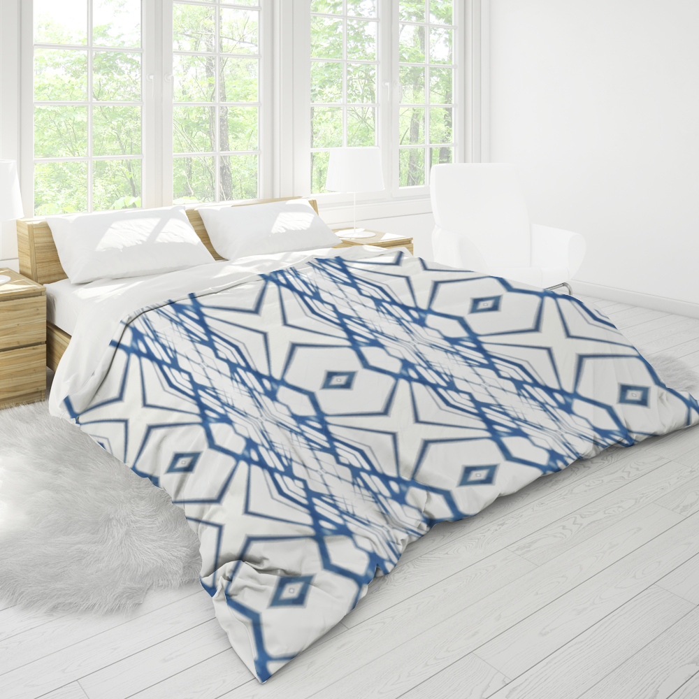 Indigo shadows duvet