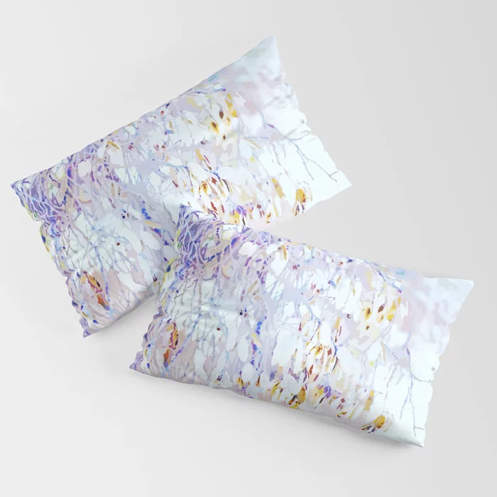 Tangle of twigs in kaleidoscope pillow sham