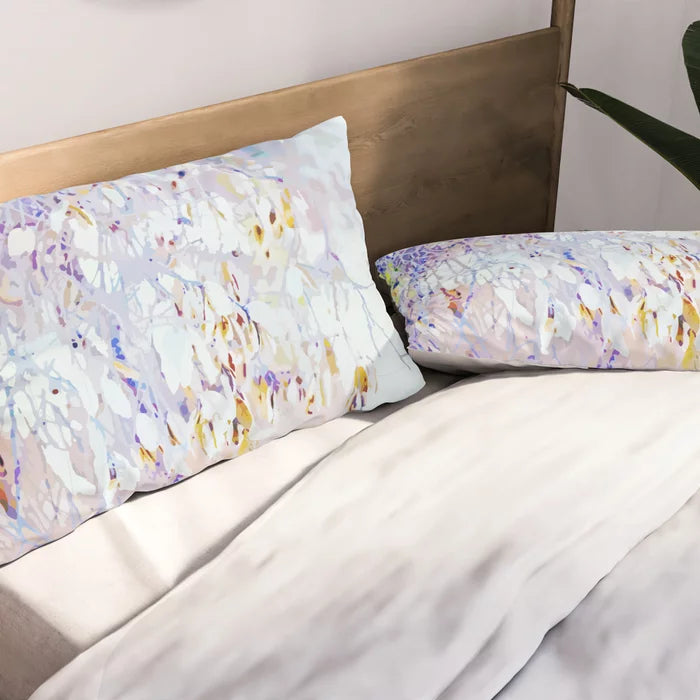 Tangle of twigs in kaleidoscope pillow sham