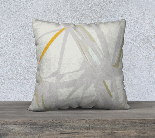 Truss madness in shades of beige 22 x 22 throw pillow cover