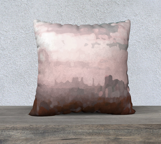 Dusk in the city - autumn - 22 x 22 pillow cover