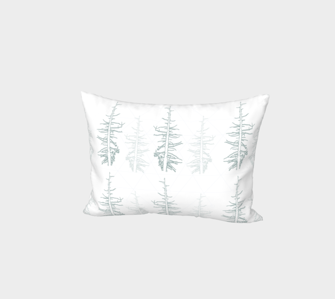 Pines against the snow pillow sham - light green