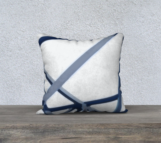Indigo trusses 18 x 18 throw pillow case