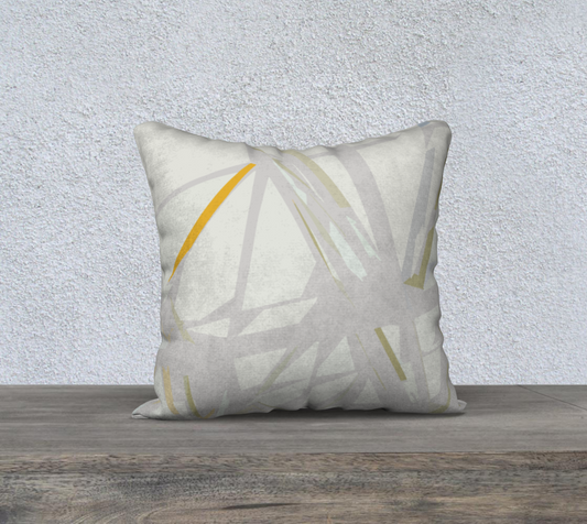 Truss madness in shades of beige 18 x 18 throw pillow cover