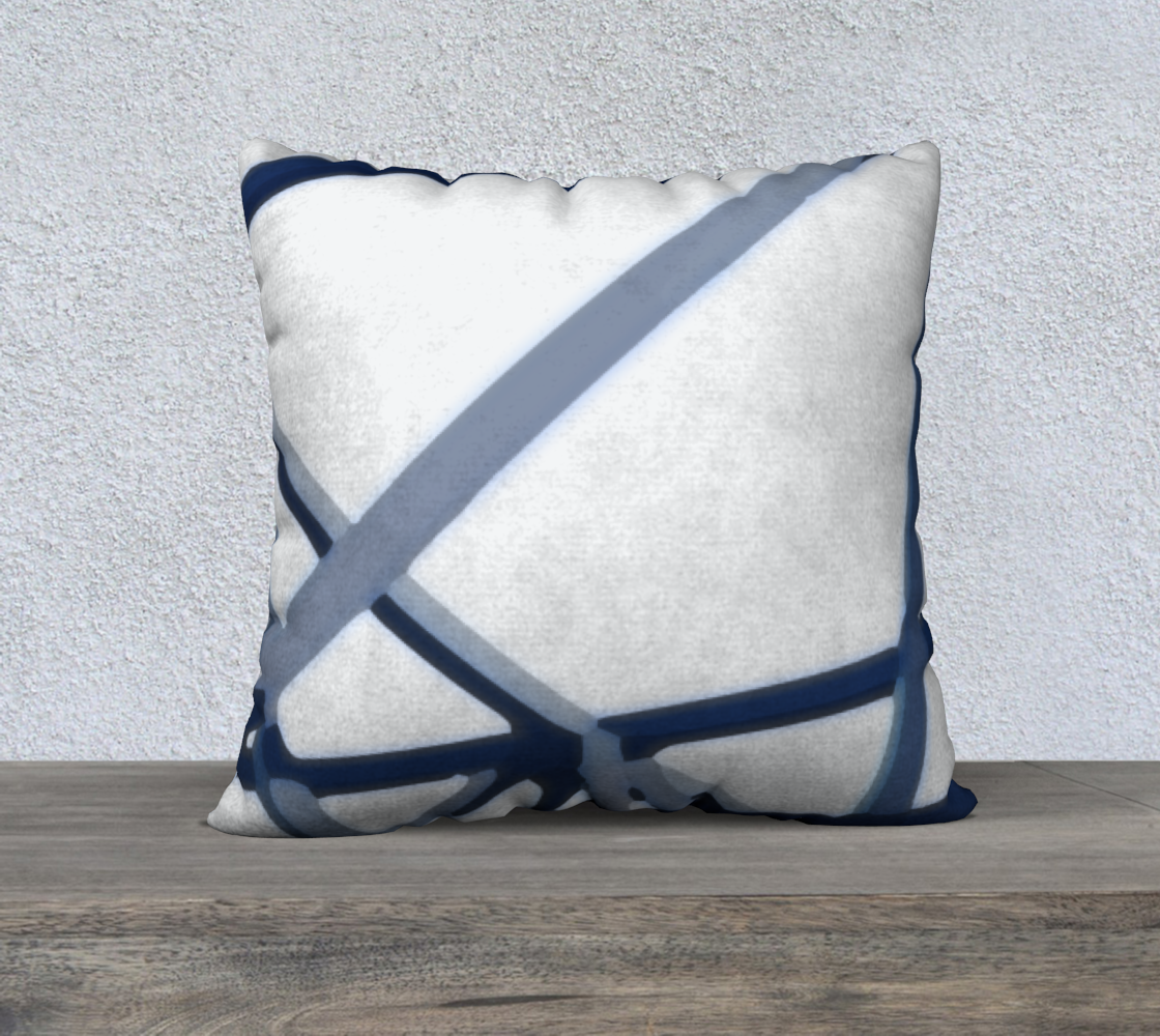 Indigo trusses 22 x 22 throw pillow case
