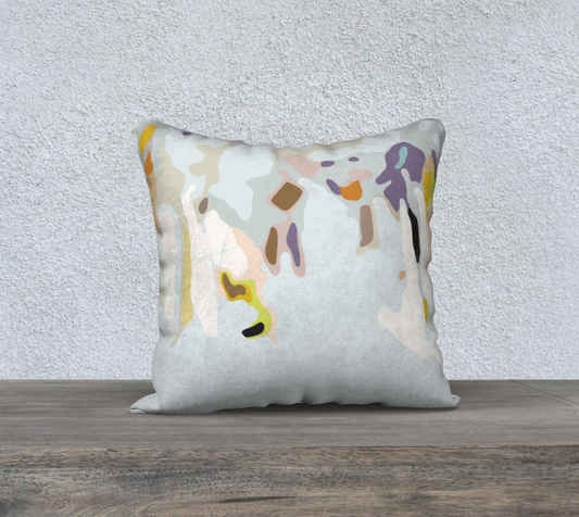 Botanical abstract - minty - 18 x 18 pillow cover