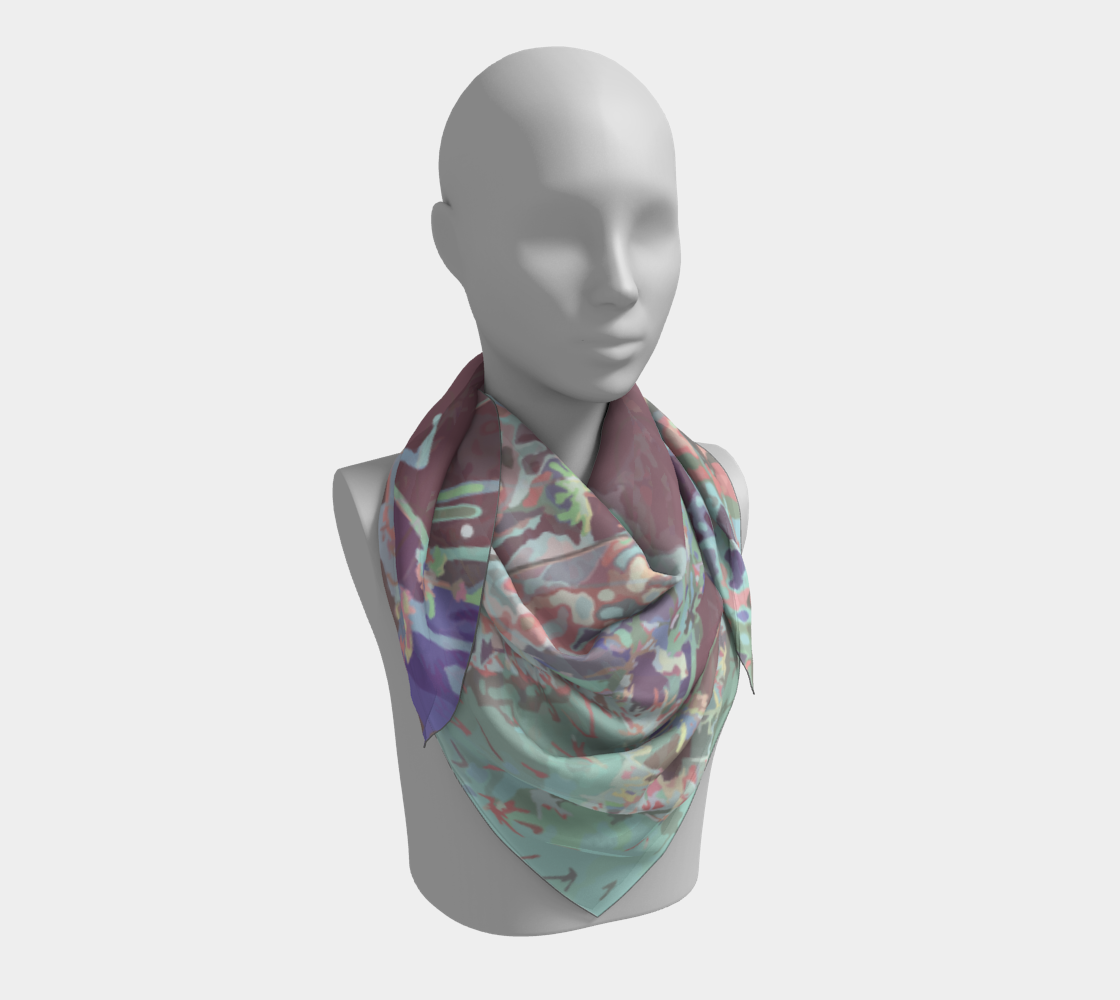Delilah loves the desert square scarf in shades of mauve