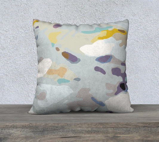 Technicolor clouds 22 x 22 pillow cover