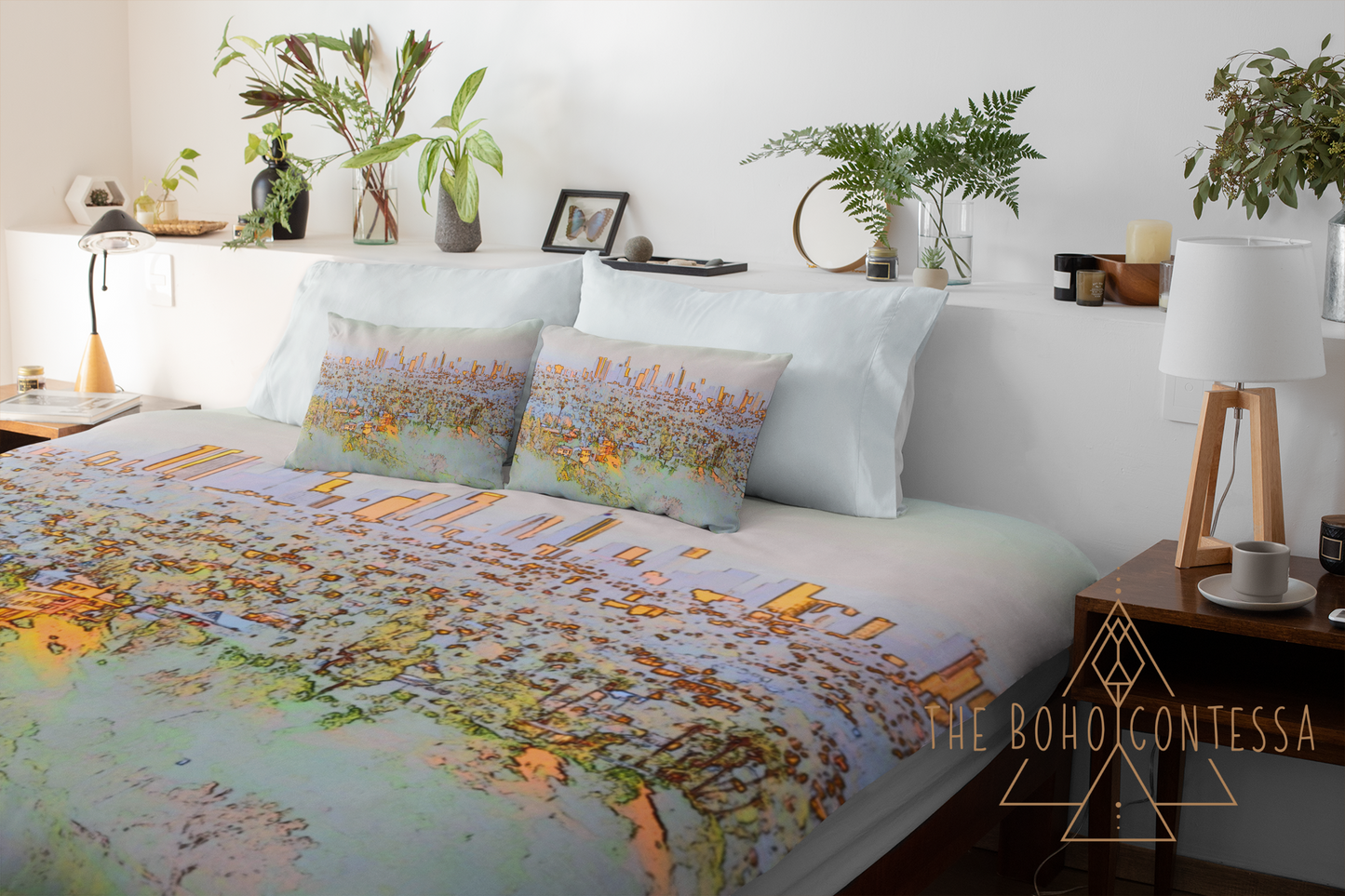 Shining city on the hill duvet cover
