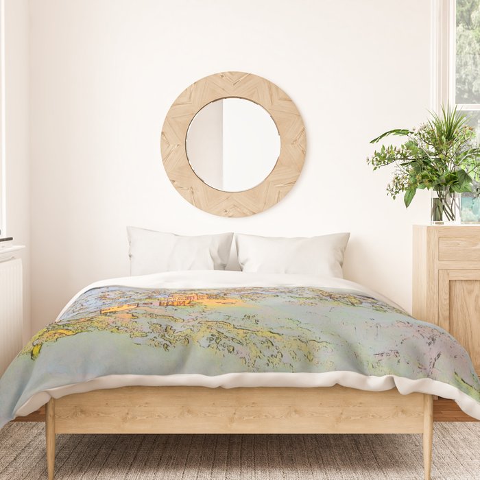 Shining city on the hill duvet cover