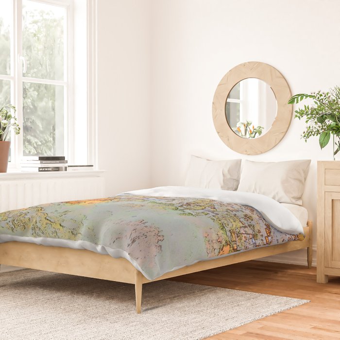 Shining city on the hill duvet cover