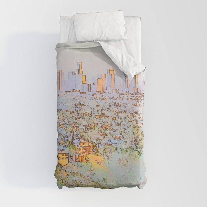 Shining city on the hill duvet cover