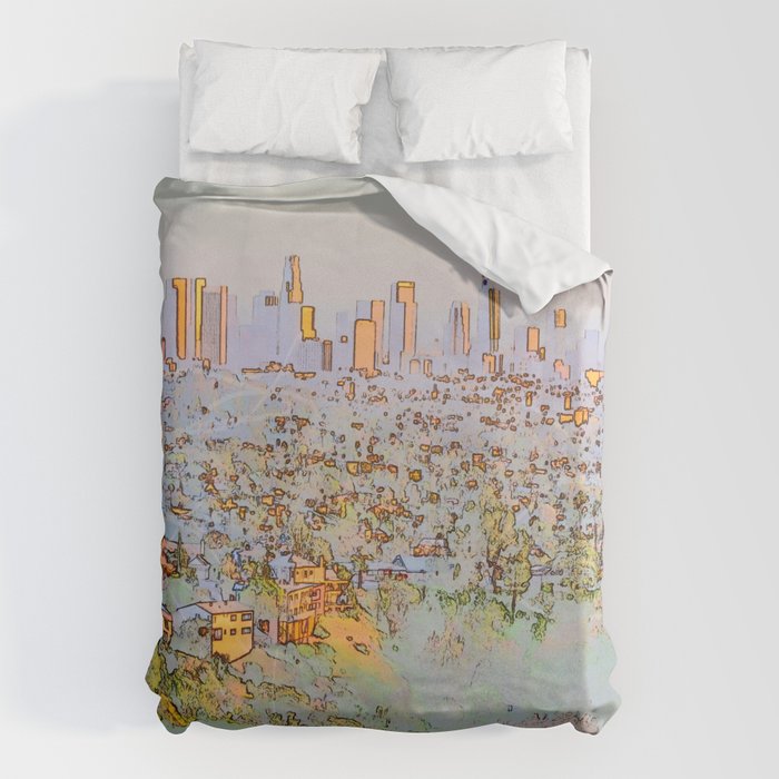 Shining city on the hill duvet cover